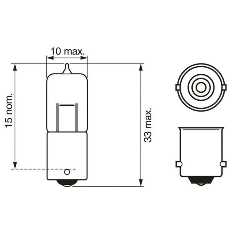 Bosch Car Light Bulb 12V 10W 1 987 302 233