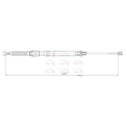 Apec Handbrake Cable Right Rear CAB1206