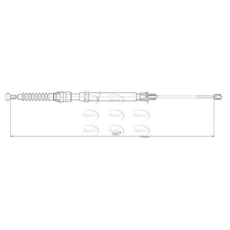 Apec Handbrake Cable Right Rear CAB1206