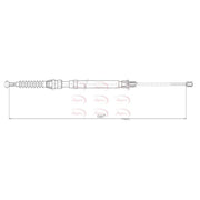 Apec Handbrake Cable Right Rear CAB1206