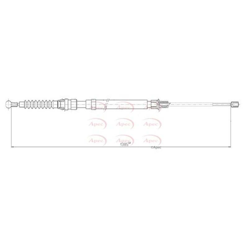 Apec Handbrake Cable Right Rear CAB1206