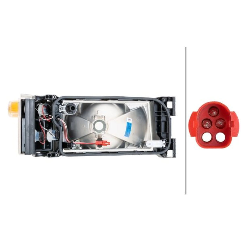 Hella Headlight Headlamp R5W Left 1EG 007 150-091