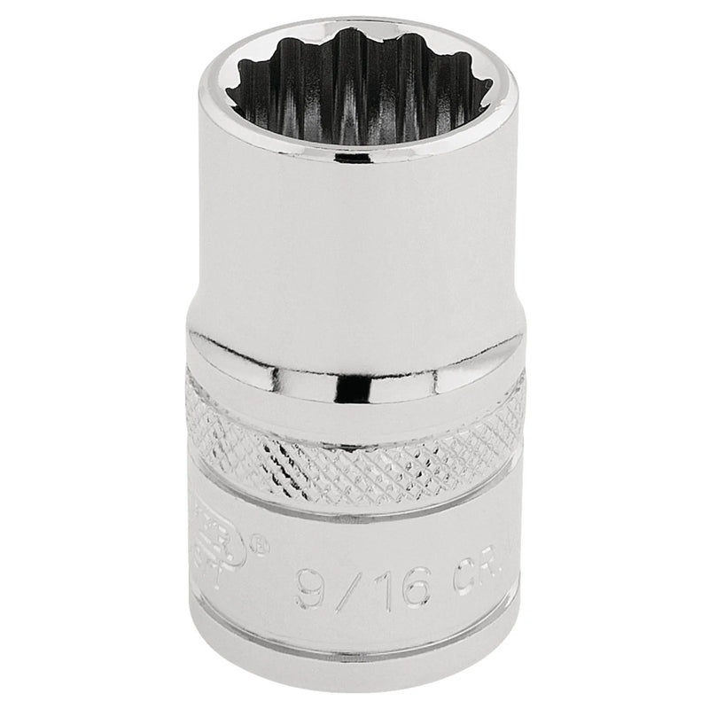 Draper Expert HI-TORQ® 12 Point Socket, Sq. Dr., 9/16"