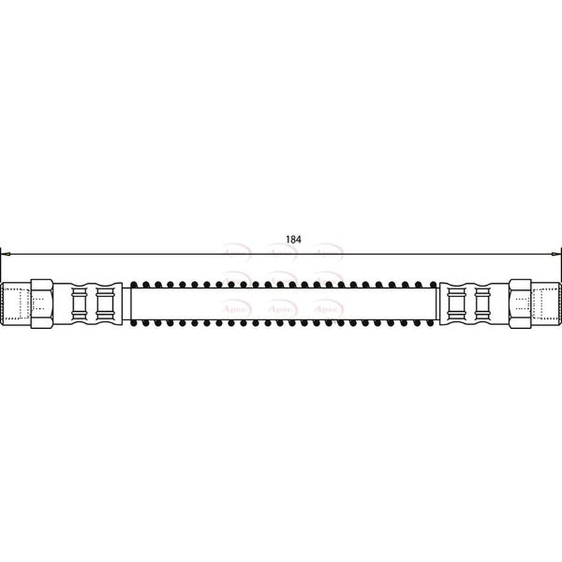 Apec Brake Hydraulic Hose Line Rear HOS3761