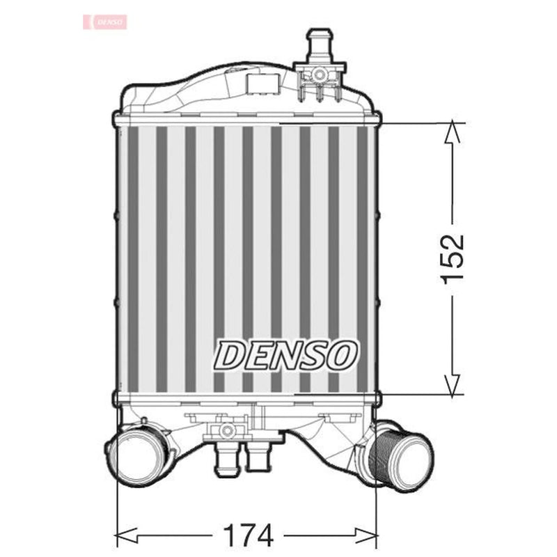 Denso Intercooler (Charge Air Cooler) Right DIT09111