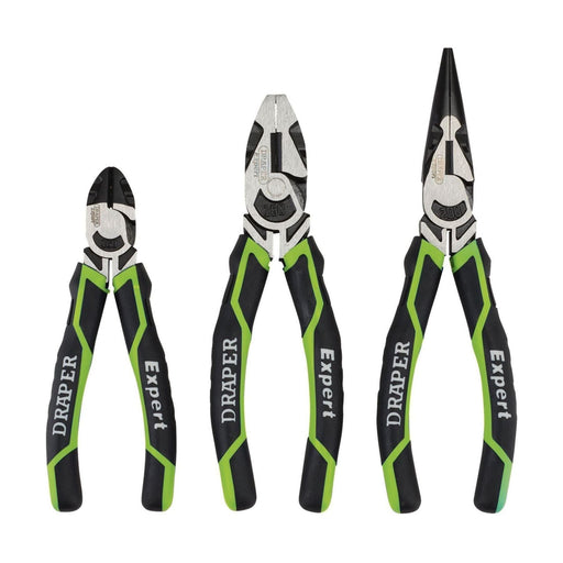 Draper High Leverage Plier Set, Green (3 Piece) 28035 Draper  - Town Parts