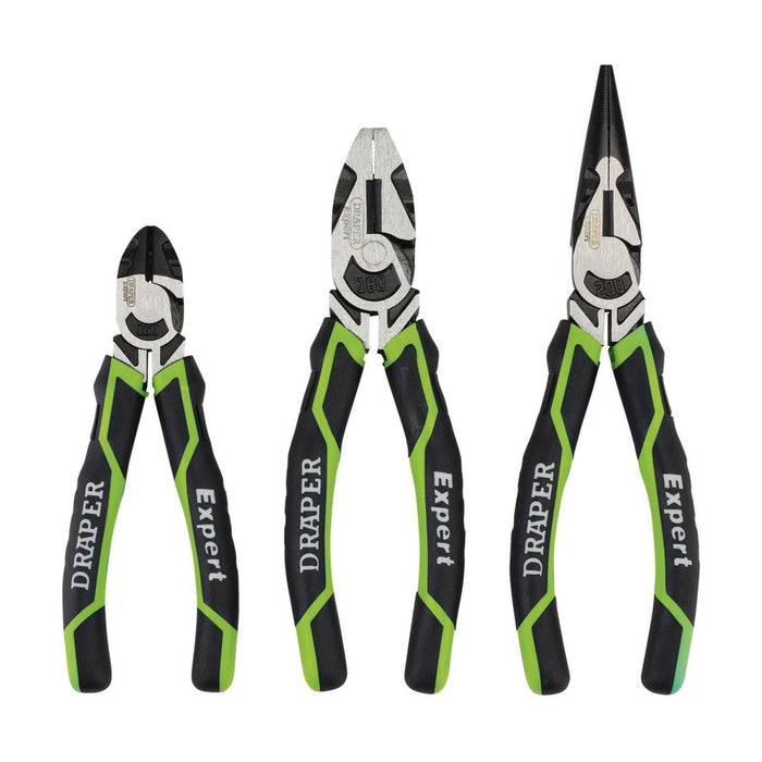 Draper High Leverage Plier Set, Green (3 Piece) 28035 Draper  - Town Parts