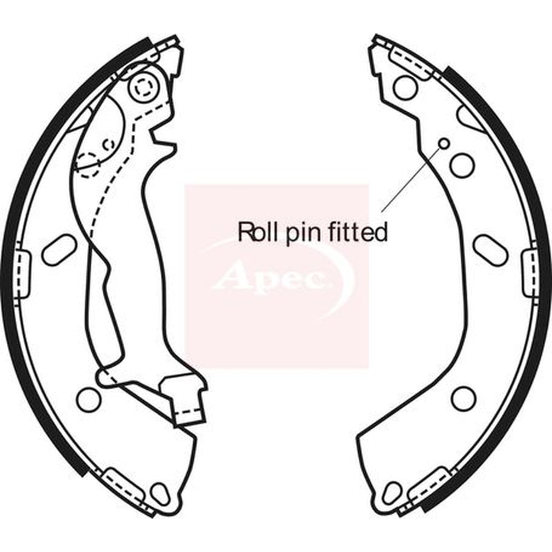 Apec Brake Shoe Set Axle Kit SHU700
