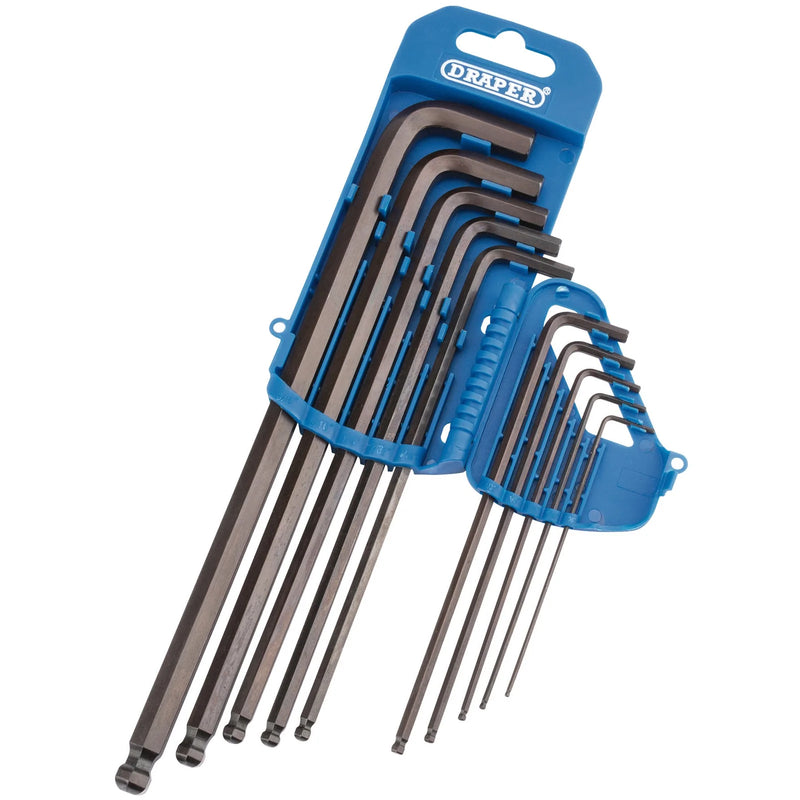 Draper Extra Long Hex Key Set 10 Piece - Chrome Vanadium Steel