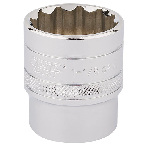 Draper Expert 12 Point Socket 1/2" Sq. Dr. 1 1/8"