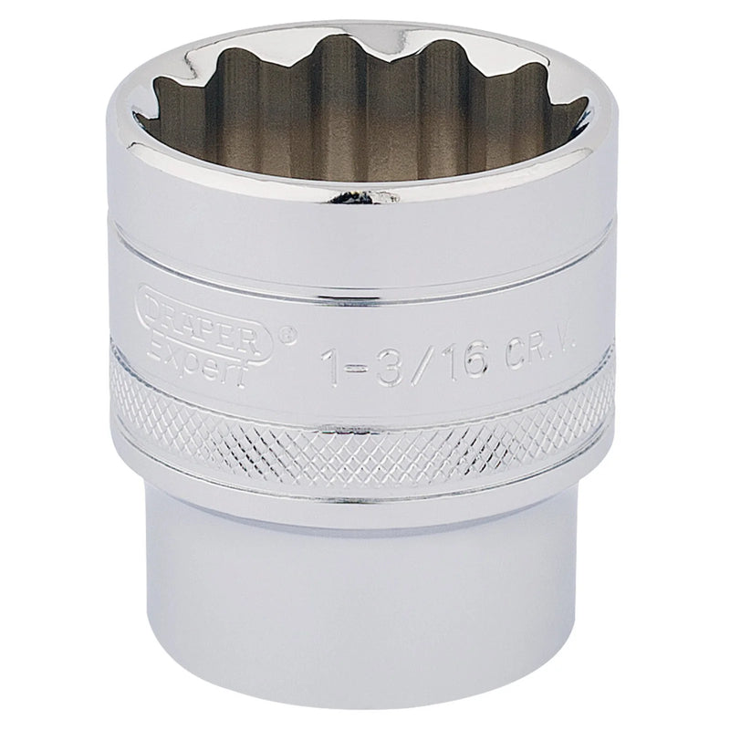 Draper Expert 12 Point Socket 1/2" Sq. Dr. 1 3/16"