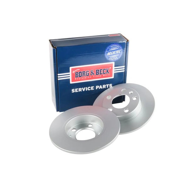 Borg & Beck 2 x Solid Rear Brake Discs BBD4065