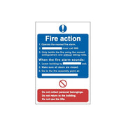 Scan Fire Action Procedure - PVC Sign 200 x 300mm - 0165