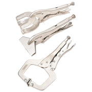 Draper Self Grip Clamp Kit 3 Piece - Nickel Plated Steel