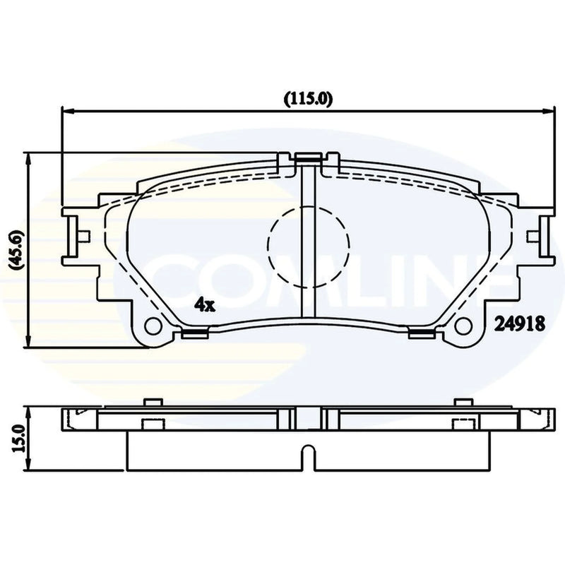 Comline 4 x Rear Brake Pad Set CBP06078