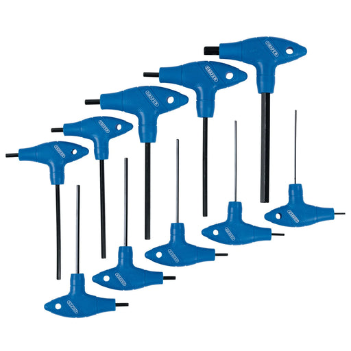 Draper T-Handle Hex Key Set 10 Piece Chrome Vanadium Steel