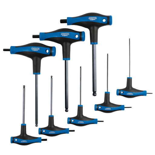 Draper Expert T-Handle Hex Key Set 8 Piece Chrome Vanadium