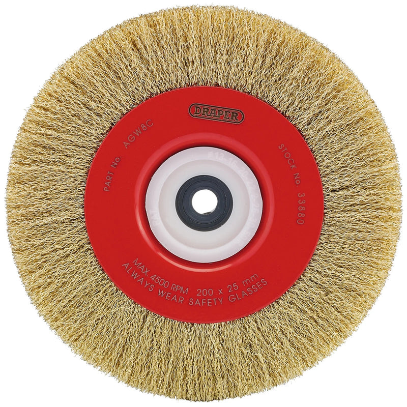 Draper Crimped Steel Wire Brushes 200 x 25mm