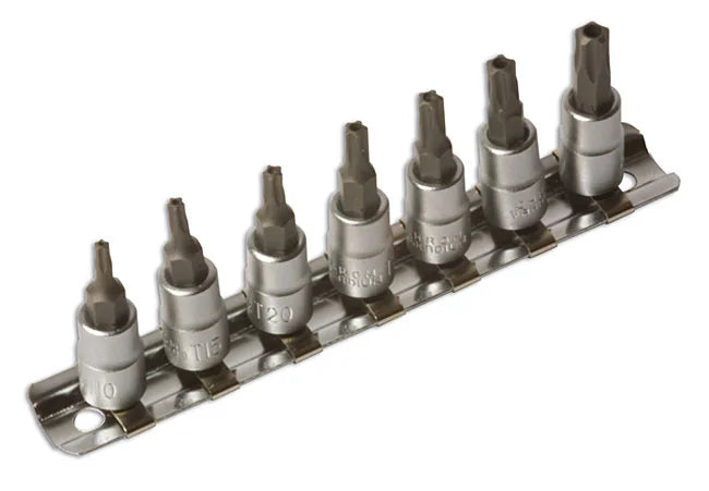 Laser Tools Tamperproof Star* 5-Sided Socket Bit Set 1/4"D 7pc - PL