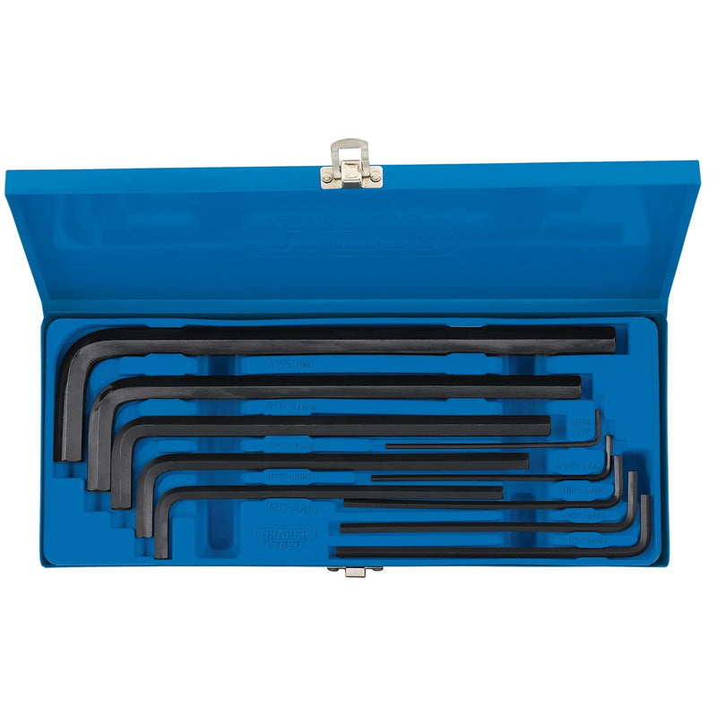 Draper Extra Long Hex Key Set 10 Piece - Chrome Vanadium Steel