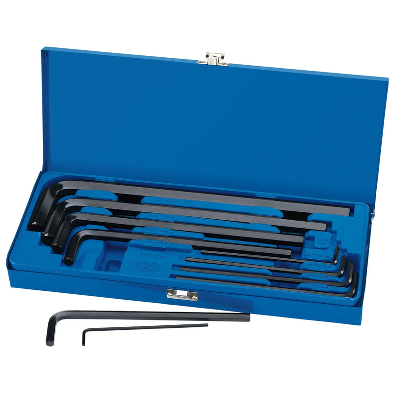 Draper Extra Long Hex Key Set 10 Piece - Chrome Vanadium Steel