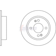 Fahren 2 x Solid Rear Brake Discs FBD6842