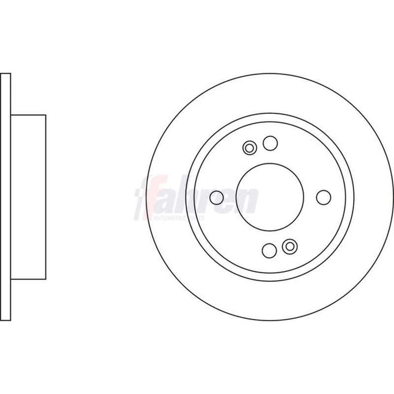 Fahren 2 x Solid Rear Brake Discs FBD6842