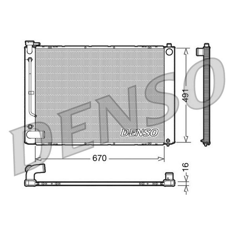Denso Engine Radiator DRM50055