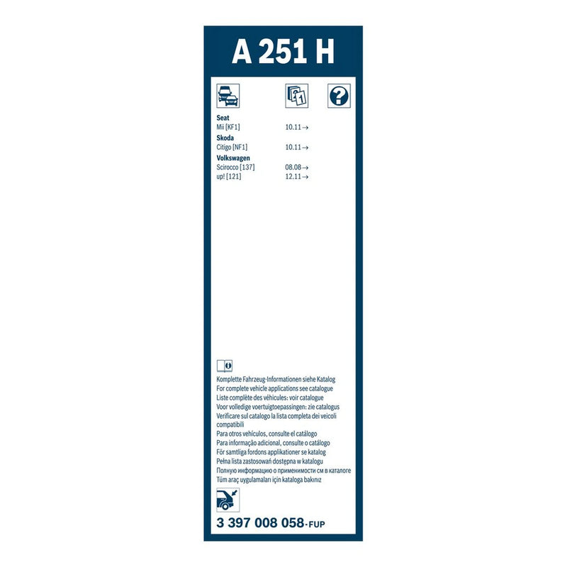 Bosch Aerotwin Wiper Blade 250mm — A251H OE 1K8955427 9835698380