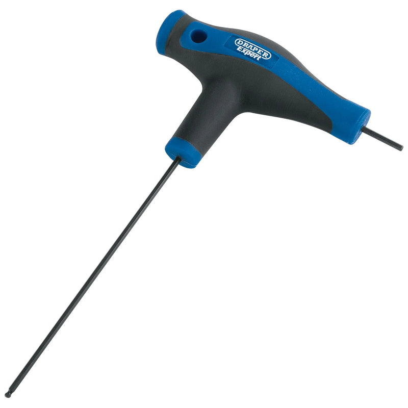 Draper Expert Soft Grip 'T' Handle Hexagon & Ball End Key - Multiple Sizes