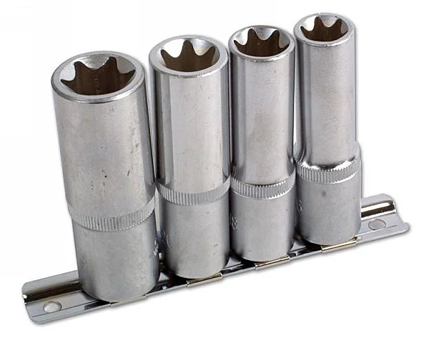 Laser Tools Deep Star Socket Set 1/2"D 4pc - PL