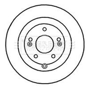 Borg & Beck 2 x Solid Rear Brake Discs BBD4672