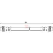 Apec Brake Hydraulic Hose Line Rear HOS3589