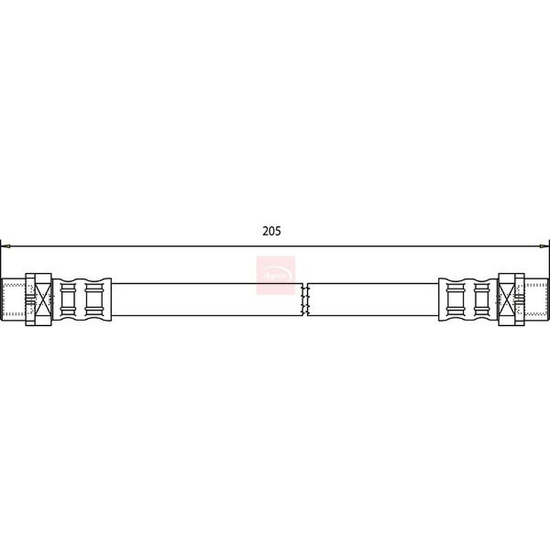 Apec Brake Hydraulic Hose Line Rear HOS3589
