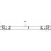 Apec Brake Hydraulic Hose Line Rear HOS3589