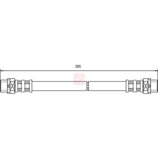 Apec Brake Hydraulic Hose Line Rear HOS3589