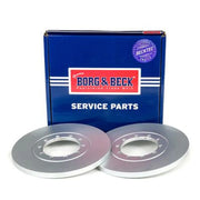 Borg & Beck 2 x Solid Rear Brake Discs BBD4566