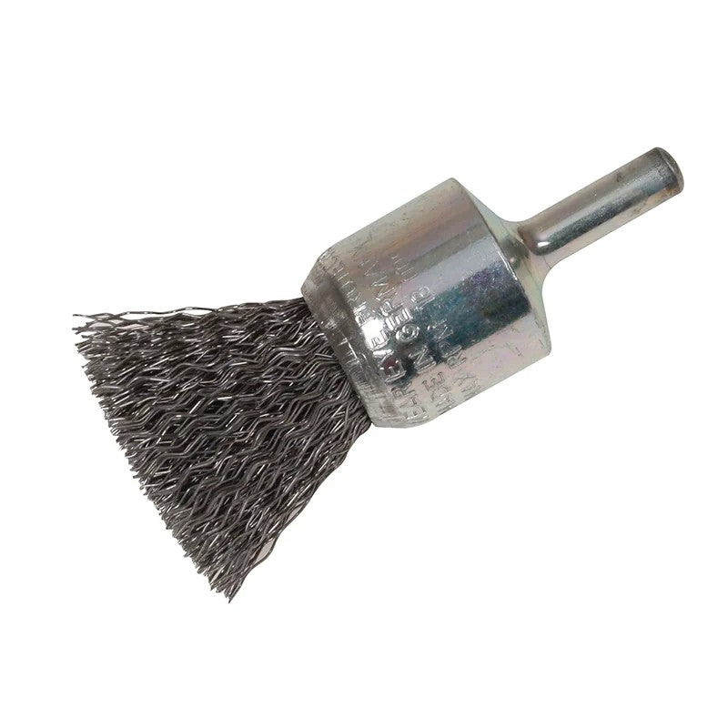 Lessmann End Brush with Shank 23/22 x 25mm, 0.30 Steel Wire - 453.161