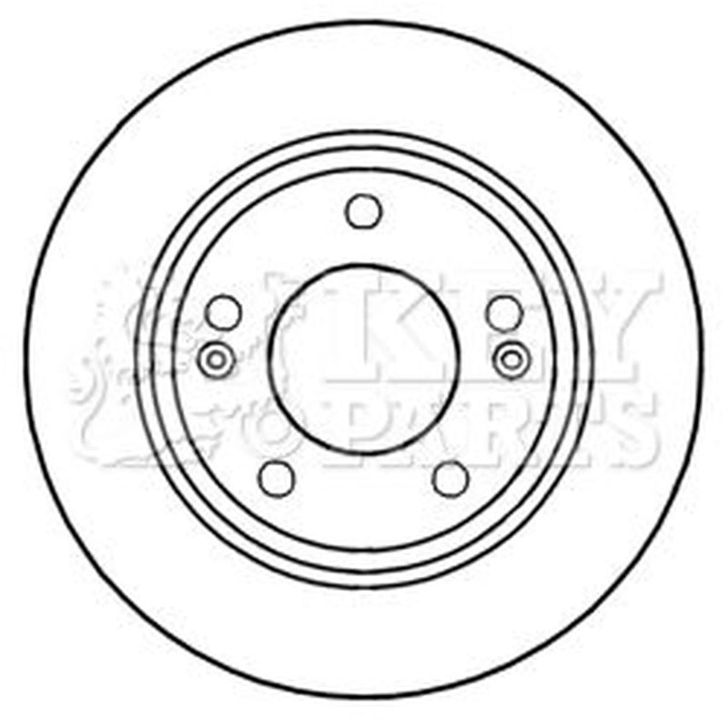 Key Parts 2 x Solid Rear Brake Discs KBD5257