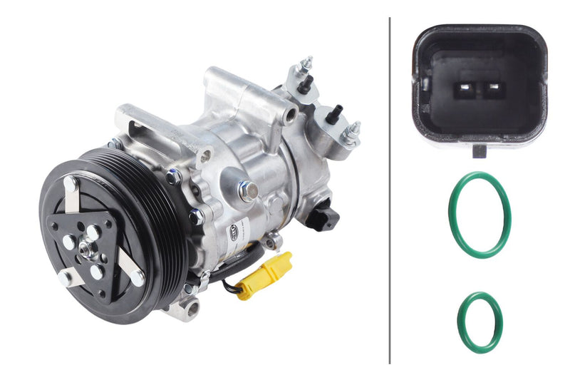 Hella 8FK 366 200-381 Compressor, air conditioning
