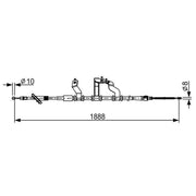 Bosch Handbrake Cable Right Rear 1 987 482 532