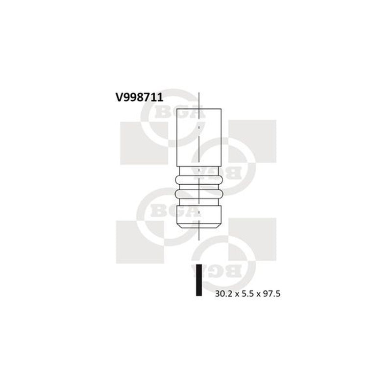BGA Engine Exhaust Valve 30mm Head V998711