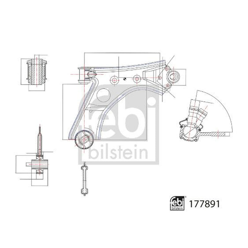 Febi Control/Trailing Arm Front Right 177891