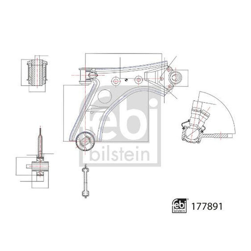 Febi Control/Trailing Arm Front Right 177891
