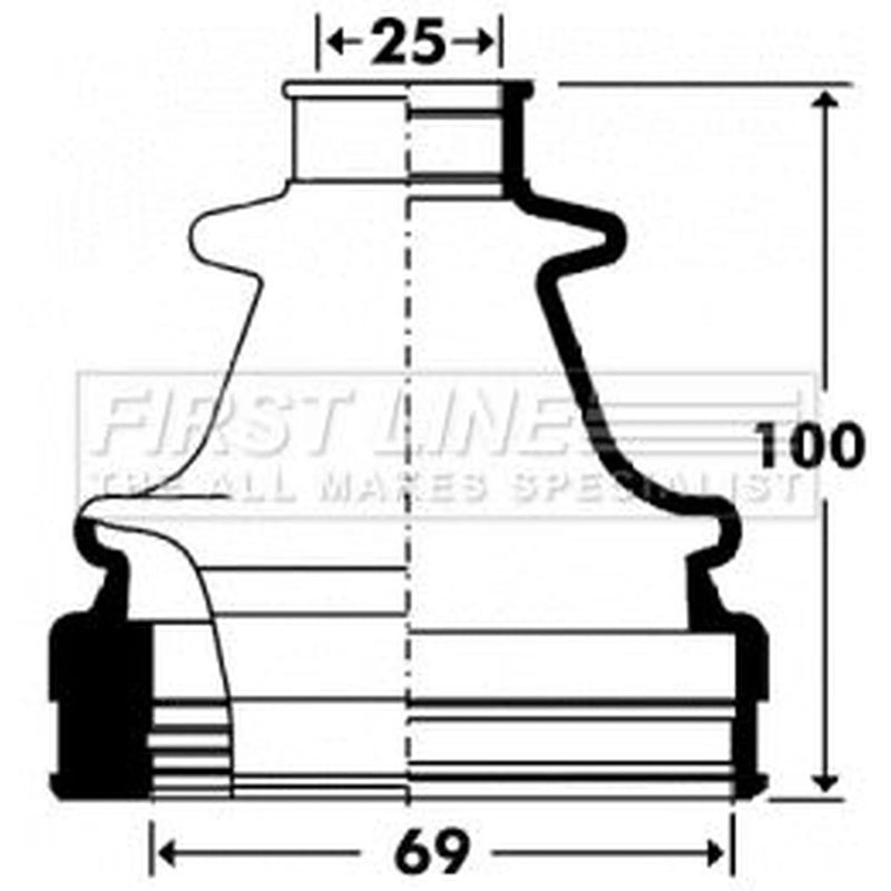 First Line Drive Shaft Bellow Kit Front Left FCB2902