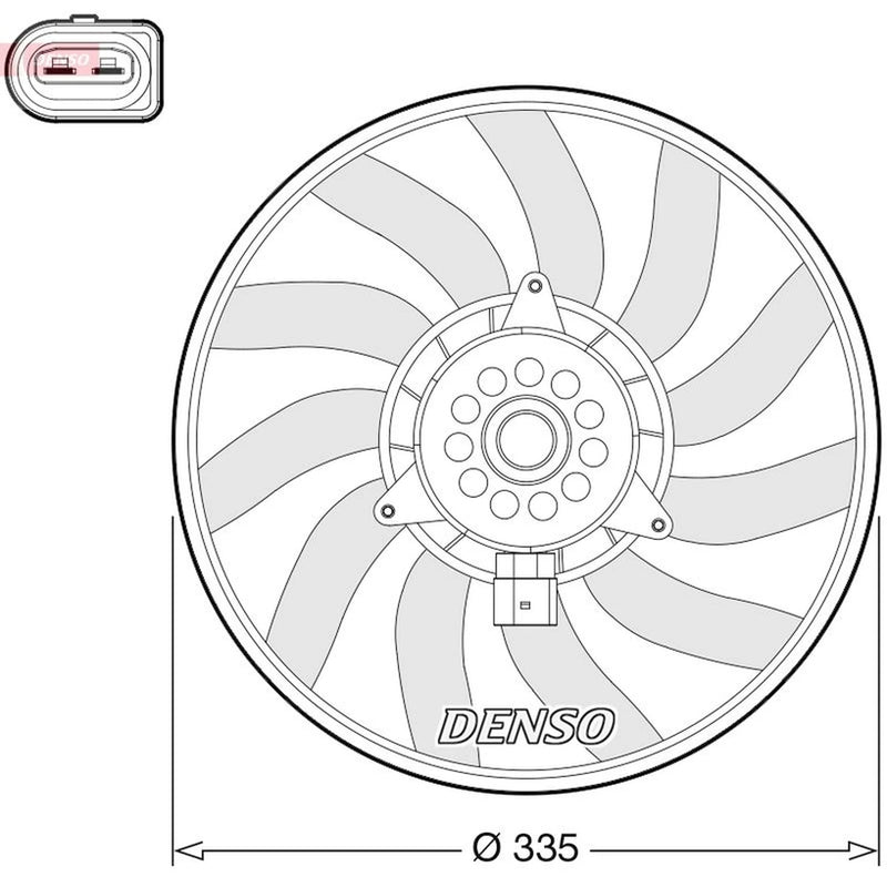 Denso Engine Cooling Fan DER02008
