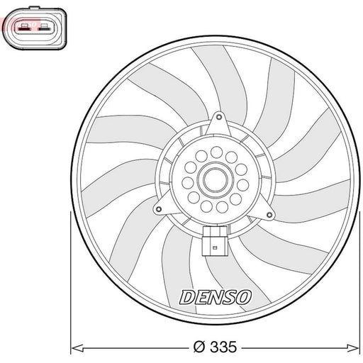 Denso Engine Cooling Fan DER02008