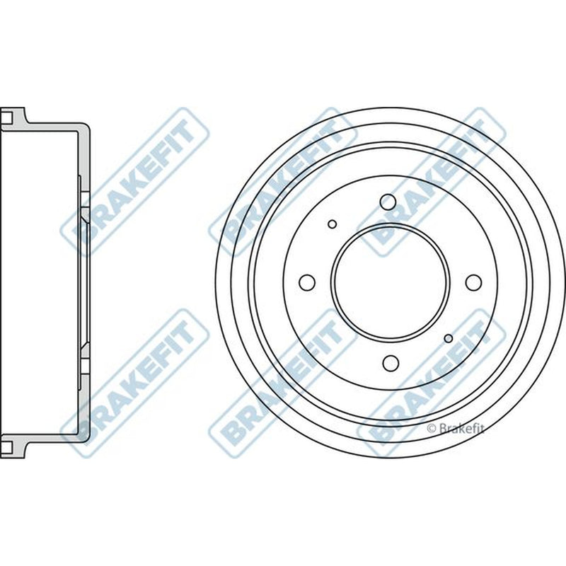 Apec Brake Drum Assembly Rear BDR9030