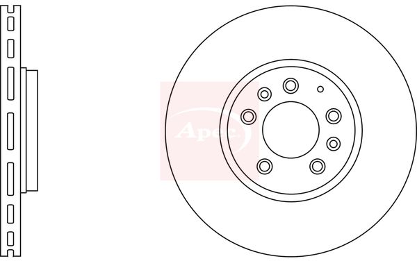 Apec 2 x Brake Disc Set Vented