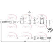 Apec Handbrake Cable Left Rear CAB1539